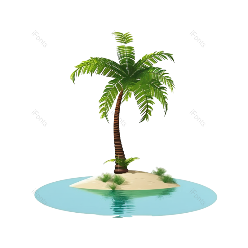 叶子图片,夏天元素,插画PNG,自然免抠素材